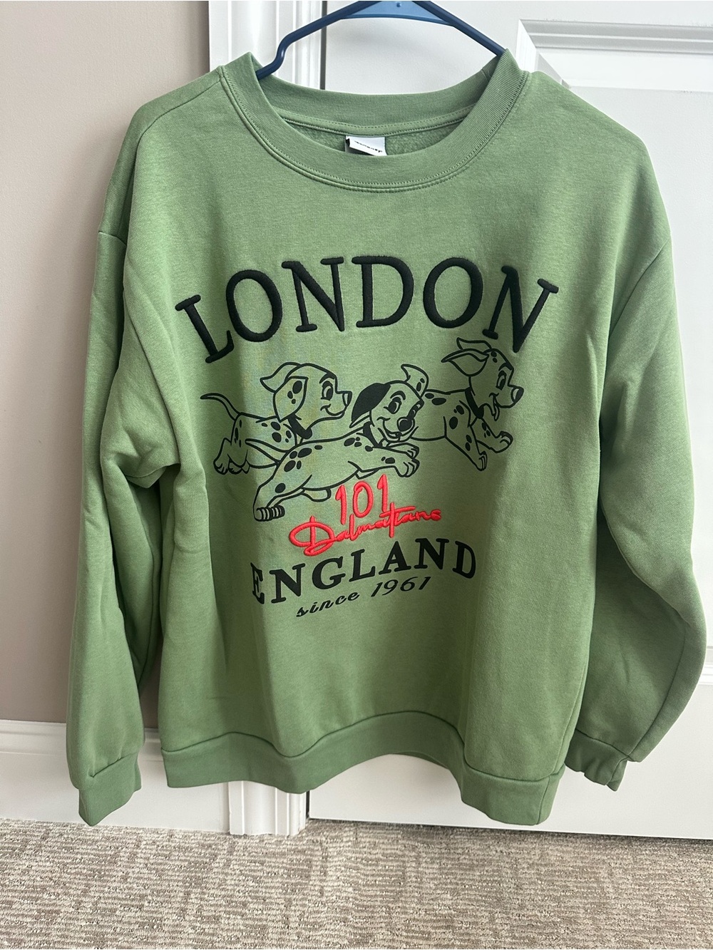 Disney Green 101 Dalmatians London Crewneck Sweater
